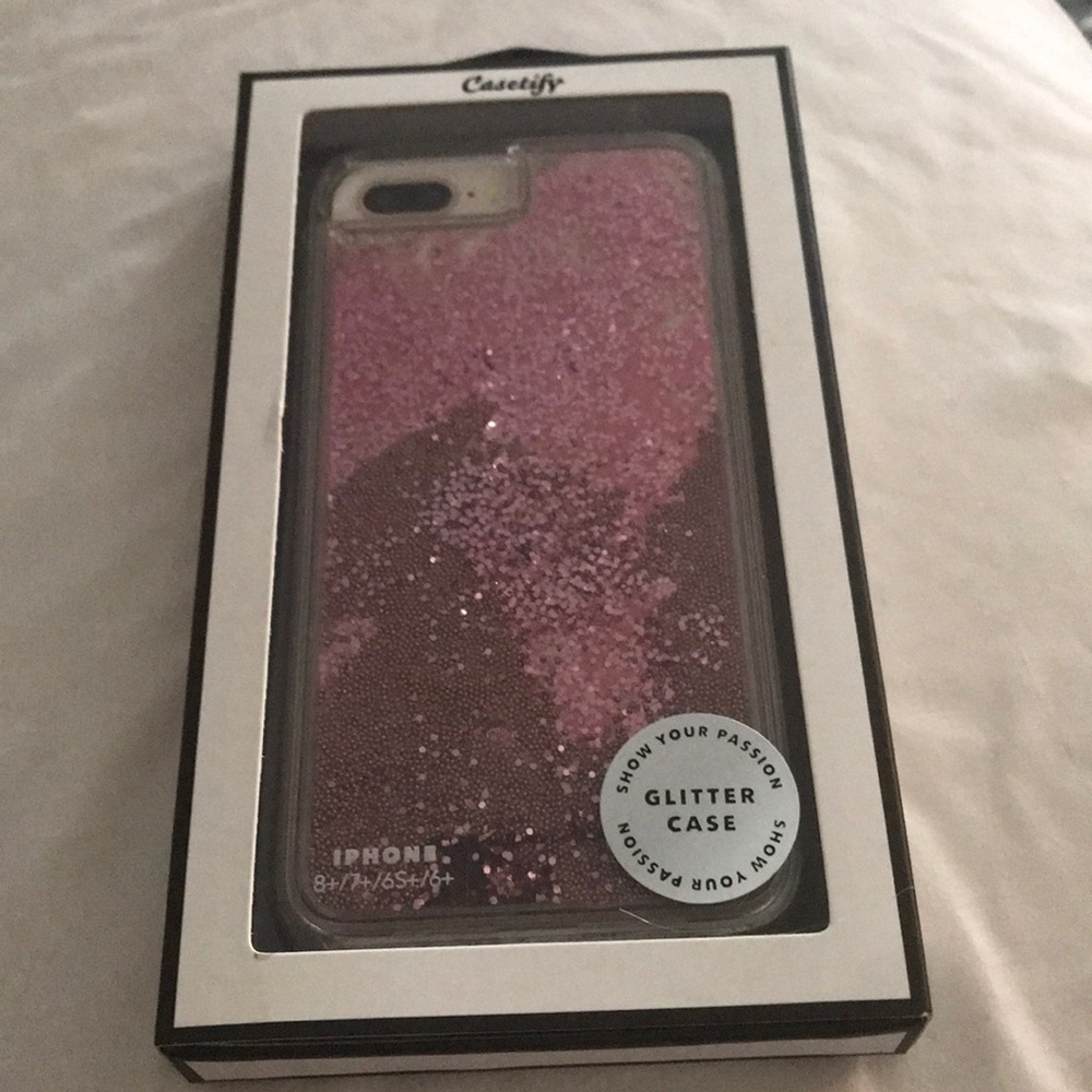 Glitter phone case slightly used for 7Phone 7+